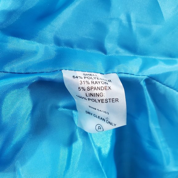 Calvin Klein Ocean Blue Blazer Suit Jacket - Picture 4 of 4